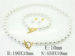 HY Wholesale Jewelry 316L Stainless Steel Earrings Necklace Jewelry Set-HY59S2010IEE