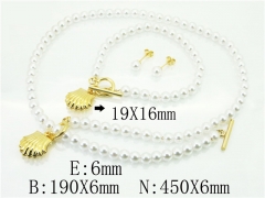 HY Wholesale Jewelry 316L Stainless Steel Earrings Necklace Jewelry Set-HY59S1969IDD