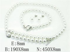 HY Wholesale Jewelry 316L Stainless Steel Earrings Necklace Jewelry Set-HY59S2007HOX