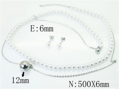 HY Wholesale Jewelry 316L Stainless Steel Earrings Necklace Jewelry Set-HY59S2040HKD