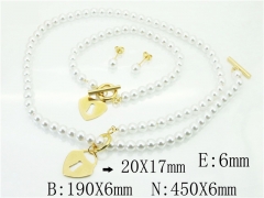 HY Wholesale Jewelry 316L Stainless Steel Earrings Necklace Jewelry Set-HY59S1961IYY