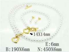 HY Wholesale Jewelry 316L Stainless Steel Earrings Necklace Jewelry Set-HY59S1979IYY