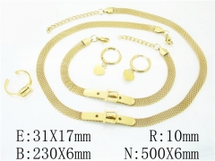 HY Wholesale Jewelry 316L Stainless Steel Earrings Necklace Jewelry Set-HY50S0098JWW