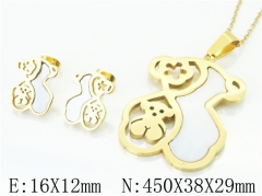 HY Wholesale Jewelry 316L Stainless Steel Earrings Necklace Jewelry Set-HY52S0035HKX