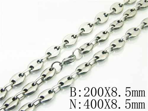 HY Wholesale Stainless Steel 316L Necklaces Bracelets Sets-HY40S0434HNX