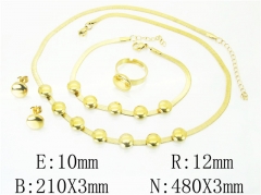 HY Wholesale Jewelry 316L Stainless Steel Earrings Necklace Jewelry Set-HY50S0123JFF