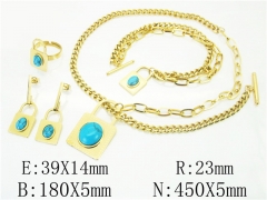 HY Wholesale Jewelry 316L Stainless Steel Earrings Necklace Jewelry Set-HY50S0107JEE