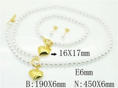 HY Wholesale Jewelry 316L Stainless Steel Earrings Necklace Jewelry Set-HY59S1965IDD