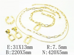 HY Wholesale Jewelry 316L Stainless Steel Earrings Necklace Jewelry Set-HY50S0110JRR