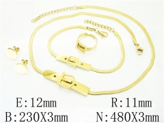 HY Wholesale Jewelry 316L Stainless Steel Earrings Necklace Jewelry Set-HY50S0127JEE