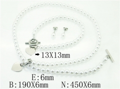 HY Wholesale Jewelry 316L Stainless Steel Earrings Necklace Jewelry Set-HY59S1997HOD