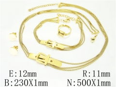 HY Wholesale Jewelry 316L Stainless Steel Earrings Necklace Jewelry Set-HY50S0128JRR