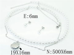 HY Wholesale Jewelry 316L Stainless Steel Earrings Necklace Jewelry Set-HY59S2082HKS