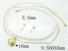 HY Wholesale Jewelry 316L Stainless Steel Earrings Necklace Jewelry Set-HY59S2020HLL