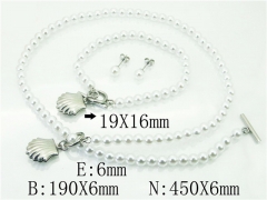 HY Wholesale Jewelry 316L Stainless Steel Earrings Necklace Jewelry Set-HY59S1970HOS