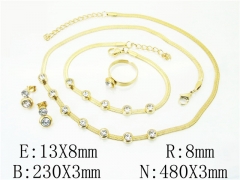 HY Wholesale Jewelry 316L Stainless Steel Earrings Necklace Jewelry Set-HY50S0121JSS