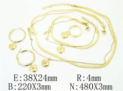 HY Wholesale Jewelry 316L Stainless Steel Earrings Necklace Jewelry Set-HY50S0129JZZ