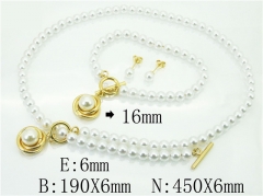 HY Wholesale Jewelry 316L Stainless Steel Earrings Necklace Jewelry Set-HY59S1959IQQ