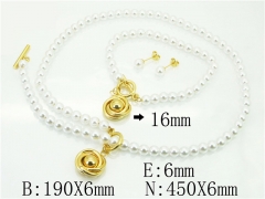 HY Wholesale Jewelry 316L Stainless Steel Earrings Necklace Jewelry Set-HY59S1982IWW