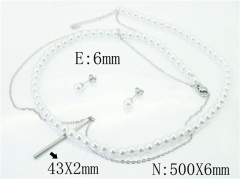 HY Wholesale Jewelry 316L Stainless Steel Earrings Necklace Jewelry Set-HY59S2081HKW