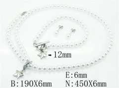 HY Wholesale Jewelry 316L Stainless Steel Earrings Necklace Jewelry Set-HY59S2001HOQ