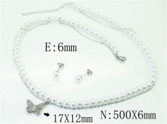 HY Wholesale Jewelry 316L Stainless Steel Earrings Necklace Jewelry Set-HY59S2075HKX