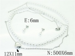 HY Wholesale Jewelry 316L Stainless Steel Earrings Necklace Jewelry Set-HY59S2084HKD