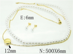 HY Wholesale Jewelry 316L Stainless Steel Earrings Necklace Jewelry Set-HY59S2053HL5
