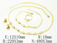HY Wholesale Jewelry 316L Stainless Steel Earrings Necklace Jewelry Set-HY50S0122JDD