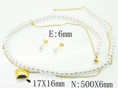 HY Wholesale Jewelry 316L Stainless Steel Earrings Necklace Jewelry Set-HY59S2013H5L