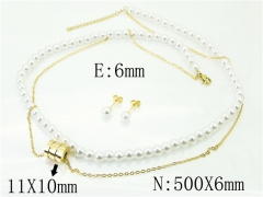 HY Wholesale Jewelry 316L Stainless Steel Earrings Necklace Jewelry Set-HY59S2058H5L