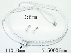 HY Wholesale Jewelry 316L Stainless Steel Earrings Necklace Jewelry Set-HY59S2041HKR