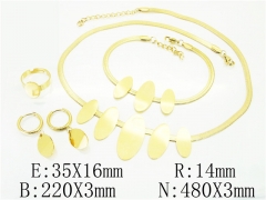 HY Wholesale Jewelry 316L Stainless Steel Earrings Necklace Jewelry Set-HY50S0112JSS