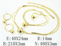 HY Wholesale Jewelry 316L Stainless Steel Earrings Necklace Jewelry Set-HY50S0130JVV