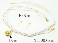 HY Wholesale Jewelry 316L Stainless Steel Earrings Necklace Jewelry Set-HY59S2057H5L