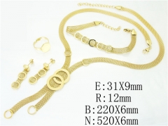 HY Wholesale Jewelry 316L Stainless Steel Earrings Necklace Jewelry Set-HY50S0101JBB