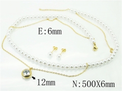 HY Wholesale Jewelry 316L Stainless Steel Earrings Necklace Jewelry Set-HY59S2059HLL