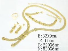 HY Wholesale Jewelry 316L Stainless Steel Earrings Necklace Jewelry Set-HY50S0099JDD