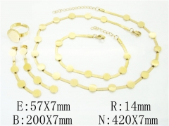 HY Wholesale Jewelry 316L Stainless Steel Earrings Necklace Jewelry Set-HY50S0115JWW