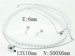 HY Wholesale Jewelry 316L Stainless Steel Earrings Necklace Jewelry Set-HY59S2076HKC