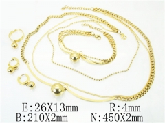HY Wholesale Jewelry 316L Stainless Steel Earrings Necklace Jewelry Set-HY50S0108JAA