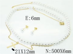 HY Wholesale Jewelry 316L Stainless Steel Earrings Necklace Jewelry Set-HY59S2018H5L