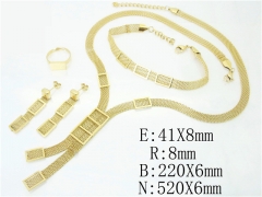 HY Wholesale Jewelry 316L Stainless Steel Earrings Necklace Jewelry Set-HY50S0100JFF