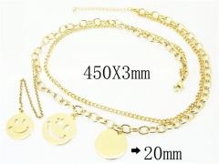 HY Wholesale Stainless Steel 316L Necklaces Bracelets Sets-HY50S0135HLF
