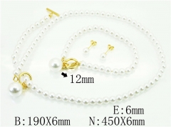HY Wholesale Jewelry 316L Stainless Steel Earrings Necklace Jewelry Set-HY59S1998IZZ