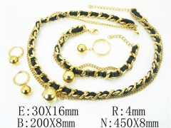 HY Wholesale Jewelry 316L Stainless Steel Earrings Necklace Jewelry Set-HY50S0097JWW