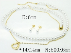 HY Wholesale Jewelry 316L Stainless Steel Earrings Necklace Jewelry Set-HY59S2024H5L