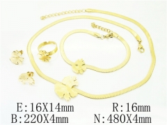 HY Wholesale Jewelry 316L Stainless Steel Earrings Necklace Jewelry Set-HY50S0125IOE