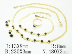 HY Wholesale Jewelry 316L Stainless Steel Earrings Necklace Jewelry Set-HY50S0120JEE