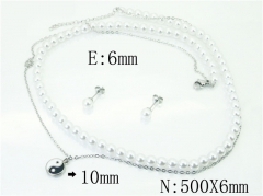 HY Wholesale Jewelry 316L Stainless Steel Earrings Necklace Jewelry Set-HY59S2083HKE